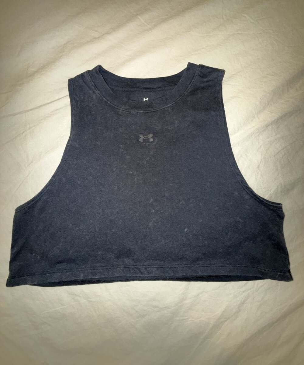Under Armour Women's Black Cropped Tank Top Size XS